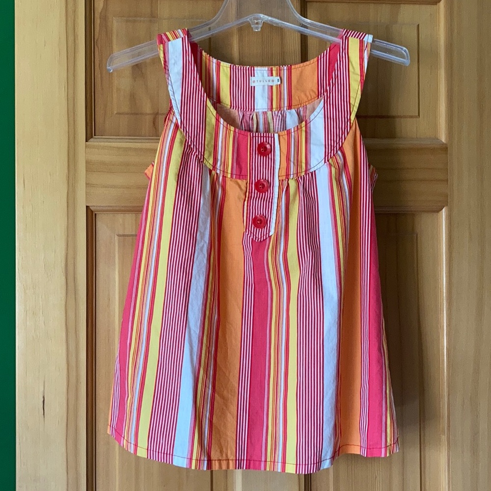🧡Tulle Striped Tank Top